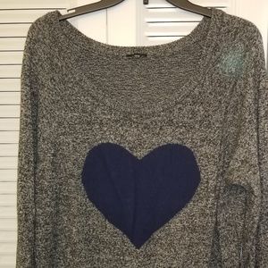 Torrid scoop neck sweater with heart